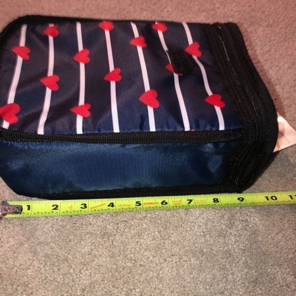 Arctic Zone Dual Closure Insulated Lunch Bag Hearts Striped Print NWT NEW - Picture 8 of 13